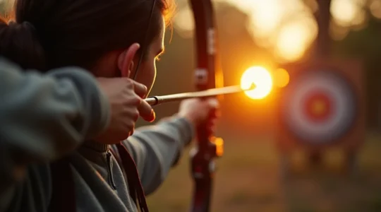 Un archer ciblant précisément le centre d'une cible représentant le marketing laser et la précision du ciblage